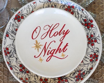 Ceramic O Holy Night Plate Only