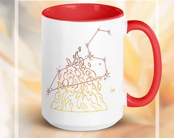 Leo Constellation Ceramic Mug | Astrology Gift for Fire Signs