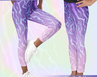 Kids Rumi Patterns Cosplay Leggings | KPop Demon Hunters Fanart | Youth Anime Performance Leggings