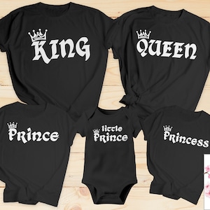 Family Tshirts set King Queen Prince Princess shirt Family shirts King Queen Family shirt set Family matching tshirts Matching family outfit