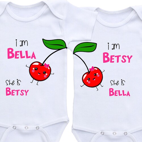 Bebe Fille Jumeaux Cadeaux De Bebe Pour Les Jumeaux Onsie Etsy