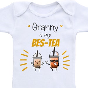 Granny is my bestie Grandma onesie boy Mimi Onesie for boys Gradma Onsie Grandma onesie for girl Grandma baby clothes Granny onesie