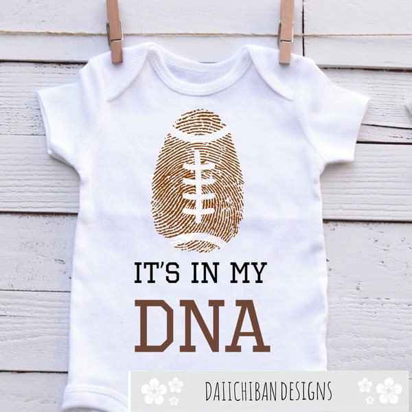 Its in my DNA Football onesies baby boy football gift Football baby shower gifts Sports Football baby outfit for boys Football baby onesie