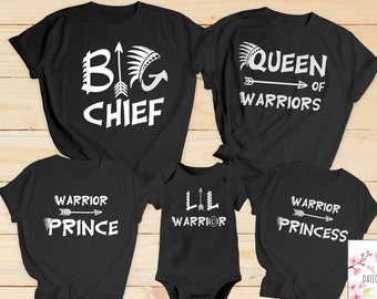 Matching Family T-Shirts Warrior Theme Set