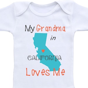 Grandma baby clothes My grandma loves me baby gift Grandma baby clothes grandma baby outfit baby granddaughter gift grandma baby shower gift