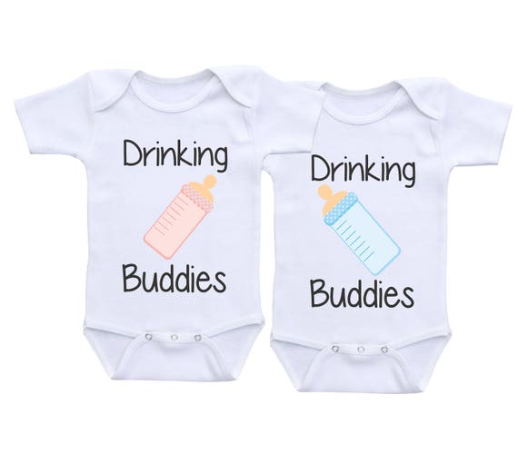 Funny Twin Onesie Twin Girl Onesies Twin Boy Outfits Twin Baby