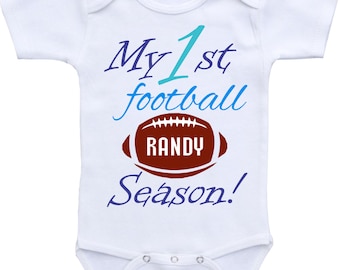 Baby Boy Football Onesies My First Football Season Football Sports Outfit, Personalized Football Baby Shirt for baby boy football outfit