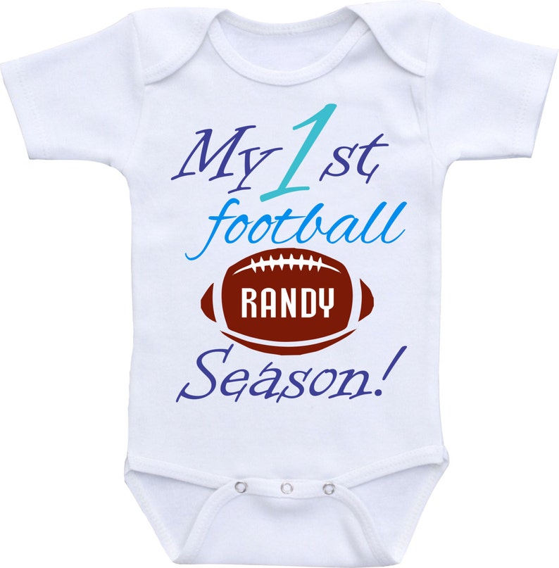Baby Boy Football Onesies My First Football Season Football Etsy