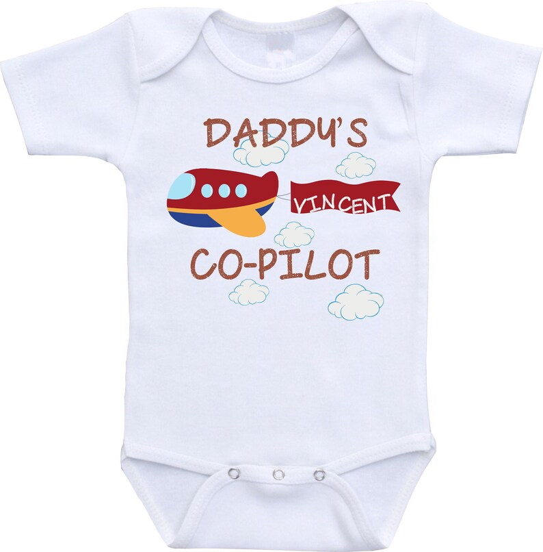 Airplane Onesie Daddy's Copilot Personalized Onesie Baby Etsy