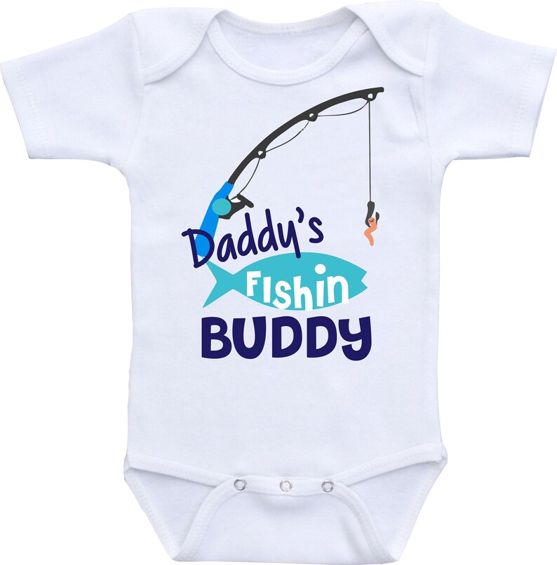 daddy's little fishing buddy onesie