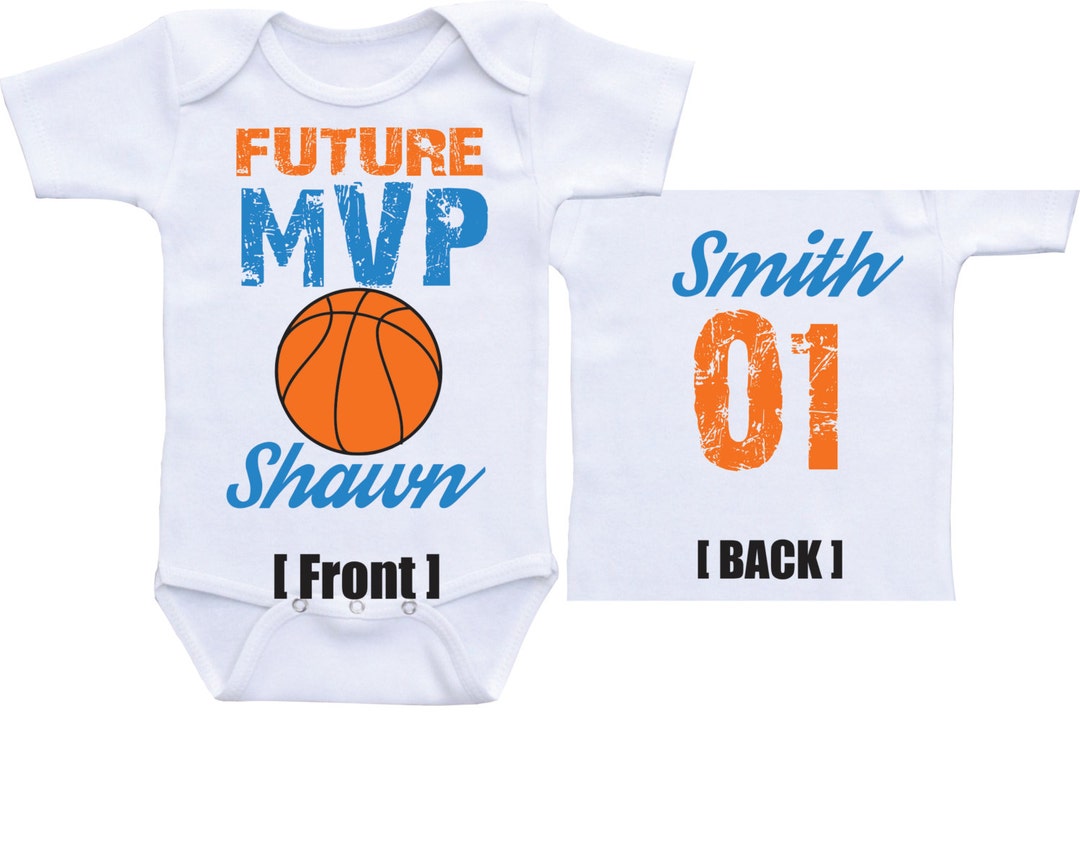 Personalized Basketball Onesies Baby Boy Basketball Babyshower