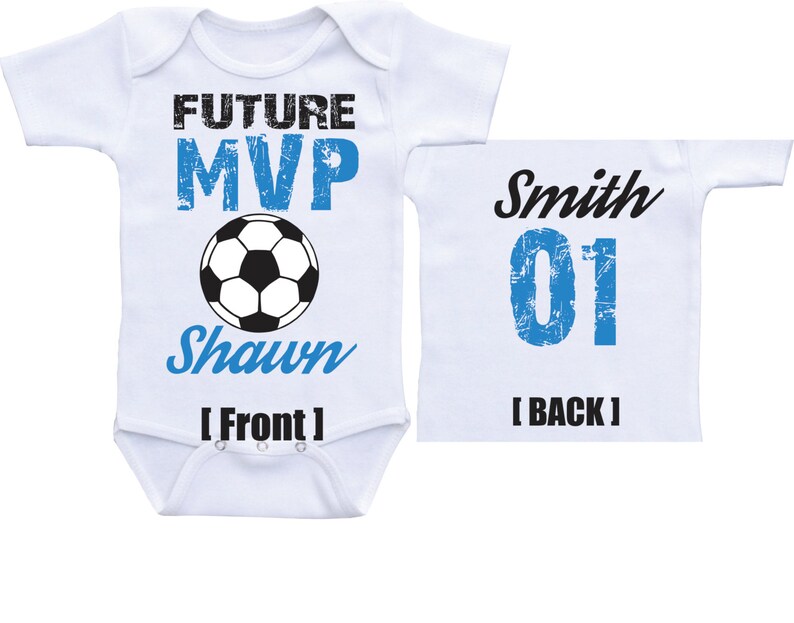 Personalized Soccer Onesies Future MVP Baby Boy Soccer Baby Etsy
