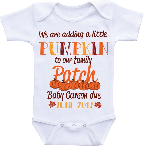 Pregnancy reveal to family Fall Pregnancy Announcement Onesie | Etsy