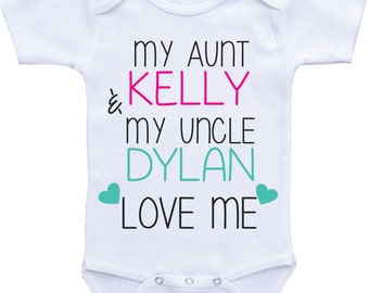 My Aunt and Uncle Love Me, Aunt and Uncle Onesies,  Aunt baby shirt, Uncle baby shirt, aunt shirt I love my Aunt, My Aunt Loves Me