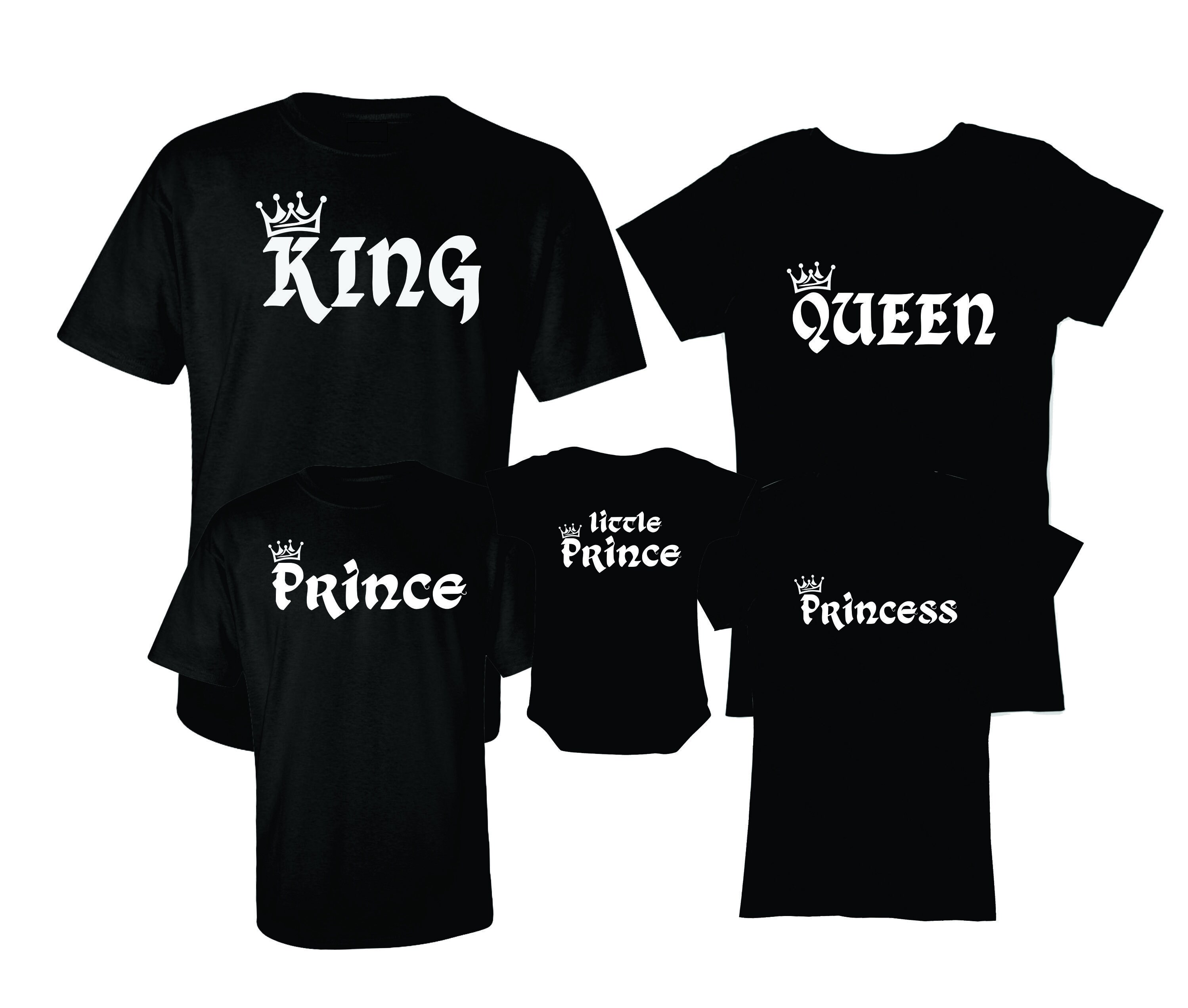 Family Tshirts set King Queen Prince Princess shirt Family Etsy
