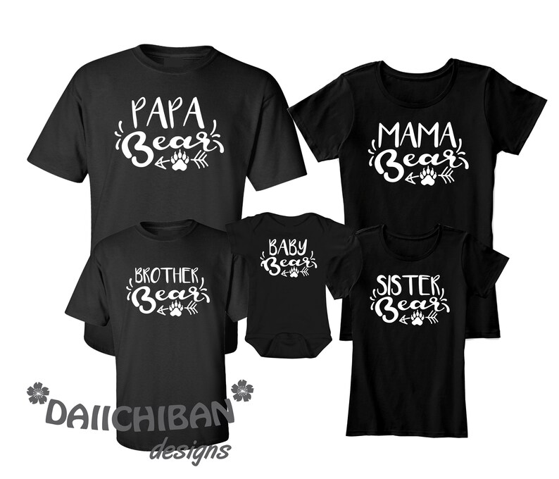 mama bear papa bear baby bear shirts