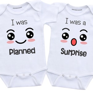 Funny Matching Twin Baby Clothes Twins Baby Gift Boy and Girl Twin ...