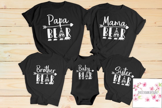 mama bear papa bear baby bear shirts