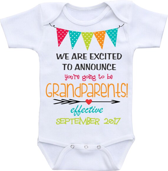 baby announcement onesie for grandma