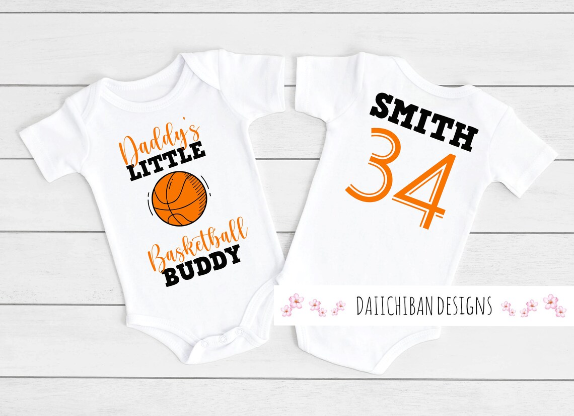 Custom Baby Basketball Onesie Baby Boy Basketball Outfit Baby Etsy
