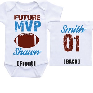 Future MVP personalized Football onesies baby boy football baby shower football baby shirt baby football outfit football gift football onsie