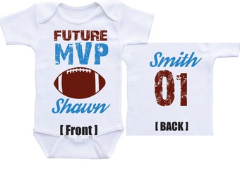 Future MVP personalized Football onesies baby boy football baby shower football baby shirt baby football outfit football gift football onsie