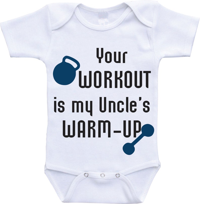 Uncle Baby Shirt Workout Onesies Uncle Onesie Work Out Baby Etsy