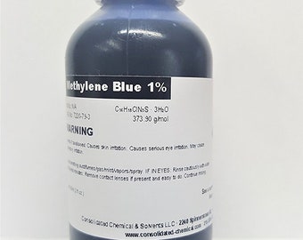 Methylene Blue Stain 1% aqueous, 30ml, 60ml dropper bottle
