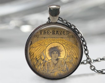 Gothic Jewelry • Edgar Allan Poe Necklace • The Raven Necklace
