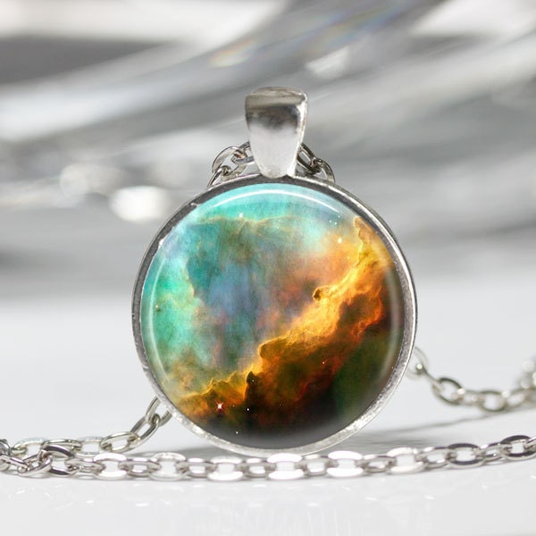 Omega Nebula Galaxy Necklace Omega Necklace Galaxy Jewelry Nebula Necklace Space Jewelry Universe Pendant Art Pendant Gift for Her