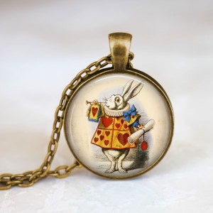 The White Rabbit • Alice in Wonderland Necklace • Alice In Wonderland Jewelry • Fairy Tale Jewelry • Alice Necklace • Down The Rabbit Hole