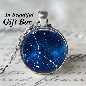 birthday gift stars CANCER astrological sign Zodiac Horoscope necklace 