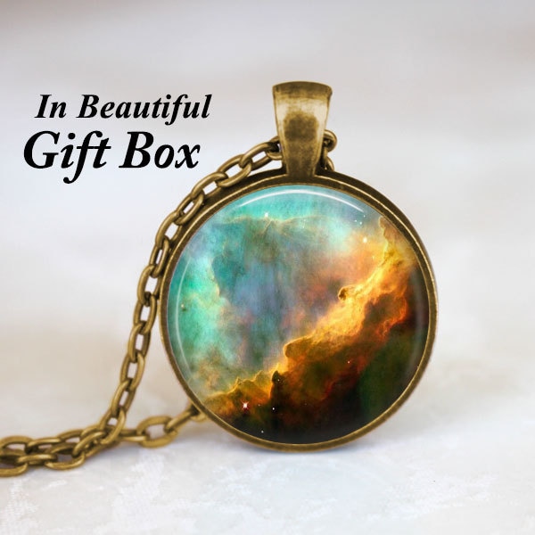 Omega Nebula Galaxy Necklace Omega Necklace Galaxy Jewelry Nebula Necklace Space Jewelry Universe Pendant Art Pendant Gift for Her