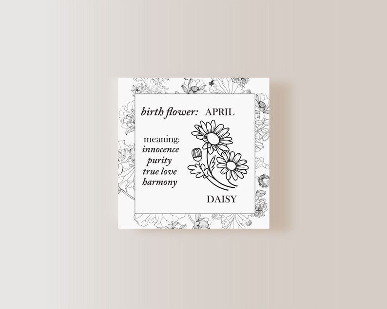 Daisy Necklace Birth Flower Necklace Boho Necklace For Women Birth Flower for April Necklace Boho Jewelry Birth Flower Pendant image 8