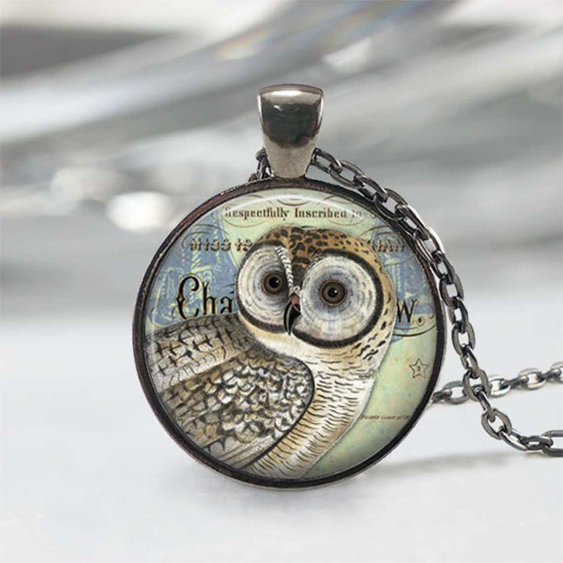 Vintage Owl Necklace Owl Jewelry Bird Necklace Nature Etsy