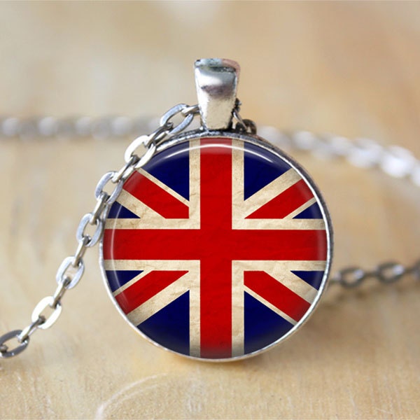 British Flag Necklace Union Jack Flag English Flag Jewelry | Etsy