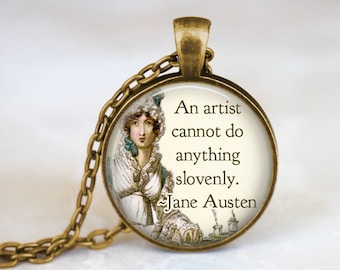 Jane Austen Quote Collar • Jane Austen Joyería • Regalos Libresco • Regalo para Amantes de los Libros • Regalos Literarios