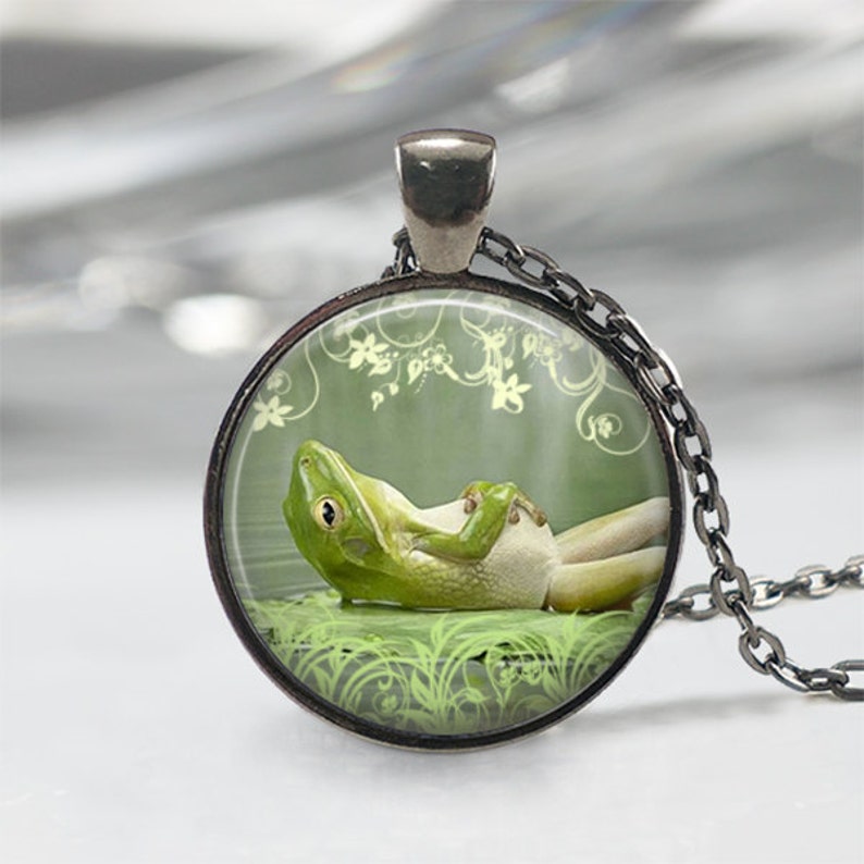 Frog Charm \u2022 Frog Jewelry \u2022 Frog Necklace \u2022 Nature Inspired Jewelry \u2022 Retirement Gift \u2022 Gift For Her \u2022 Green Jewelry