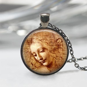 Head of a Woman • Leonardo da Vinci • Renaissance Art • Famous Art • Da Vinci La Scapigliata • Italian Art • Gifts For Artists • Art Jewelry