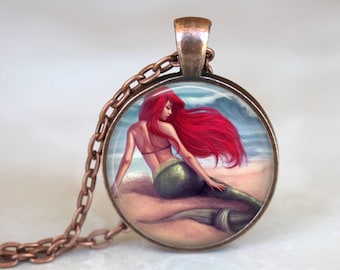 Collar de la Sirenita • Joyas de sirena • Colgante artístico