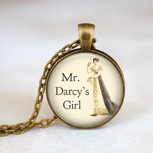 Mr Darcy Girl Necklace • Jane Austen Jewelry • Jane Austen Necklace • Austen Lover Gift • Literary Jewelry • Pride And Prejudice Jewelry