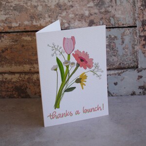 Merci A Bunch Card pour maman, Papercut Thank You Card Floral, Flower Thanks Card pour demoiselle d’honneur, Pun Thank You Card For Her, Helping Me Grow