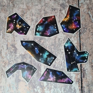 Adesivo Constellation, singolo o confezione da 7, adesivi Galaxy Star, adesivo in vinile Galaxy