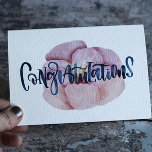 Cartolina di nozze di congratulazioni floreali Regno Unito, carta per il fidanzamento con fiore di peonia, biglietto di nozze floreale, biglietto di fidanzamento sorella con peonia
