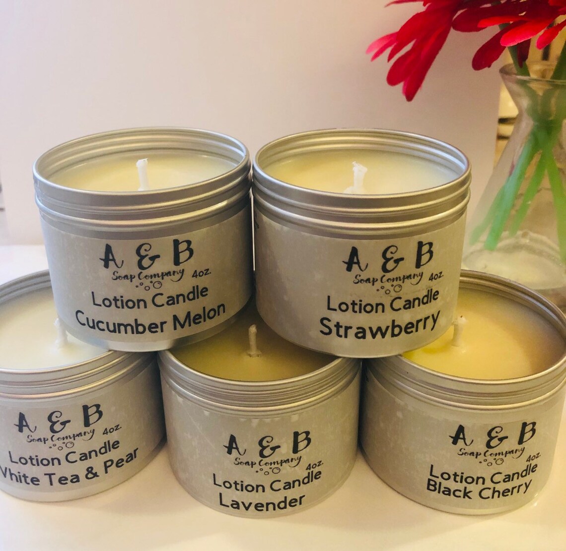 Lotion candles Made with Cocoa Mango and Shea butter Etsy