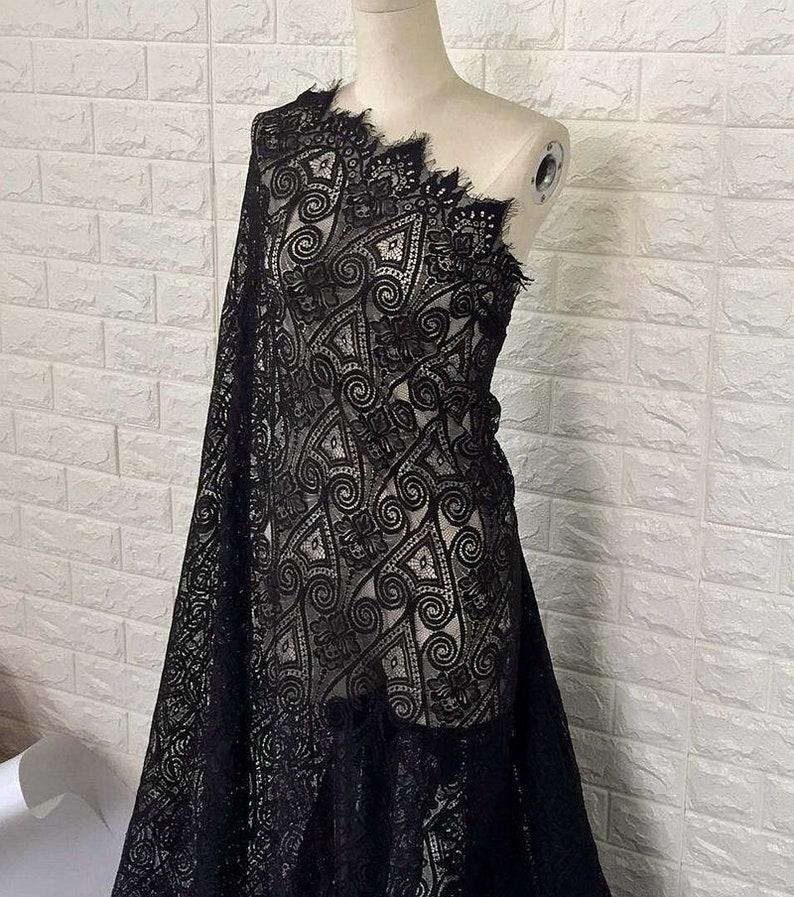Wired Lace With Cilia Fabric Good Quality Women Dresses Lace Etsy
