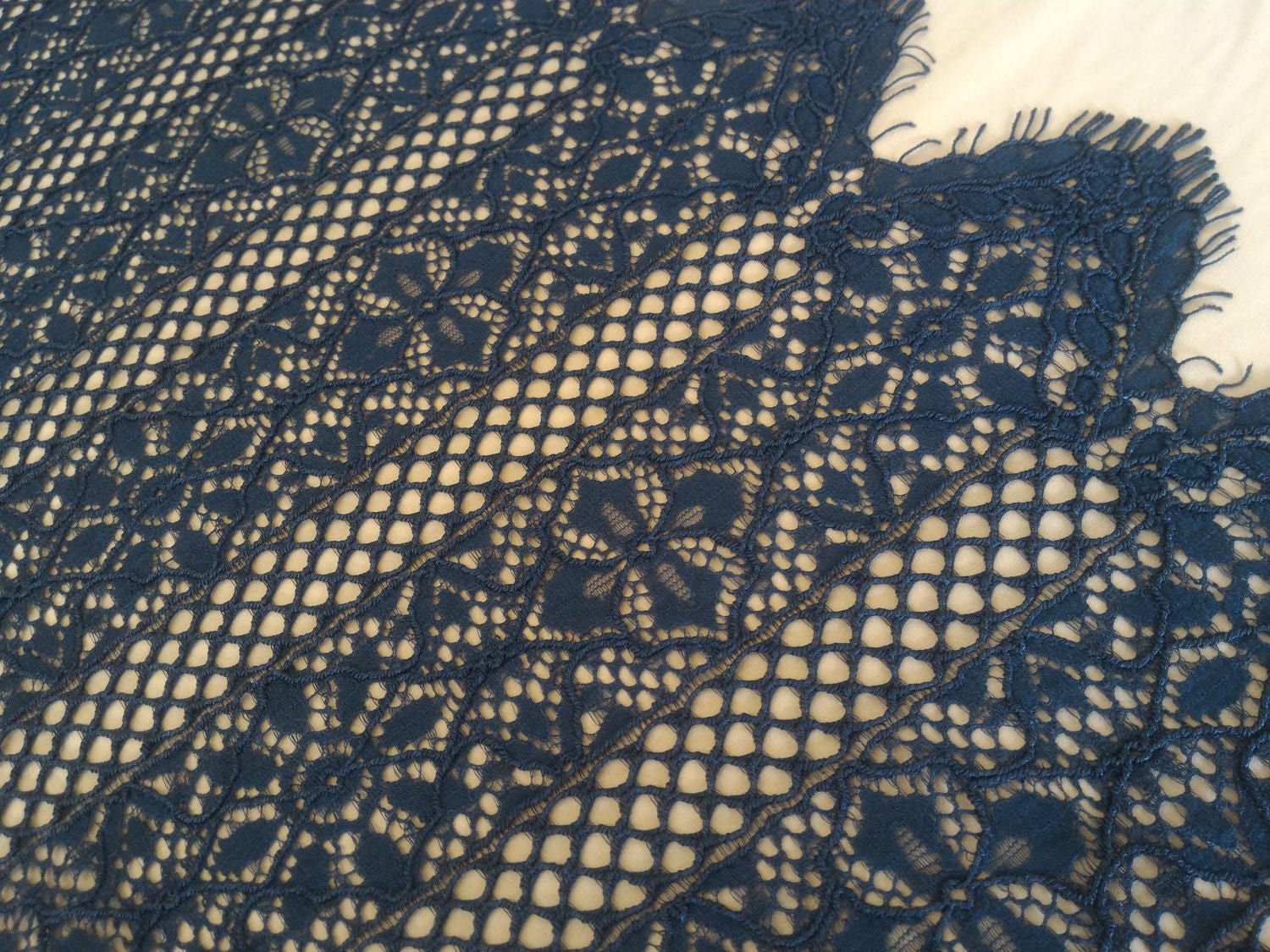 Black Lace Fabric Embroidered Lace French Lace Wedding - Etsy
