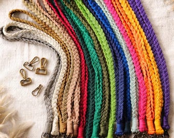 Macrame Braided Cotton Lanyard | ID Badge Holder, Custom Colors