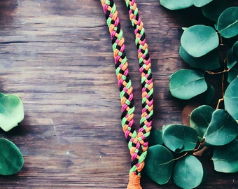 Macrame Lanyard Keychain/ CUSTOMIZE/ Boho/ID Lanyard