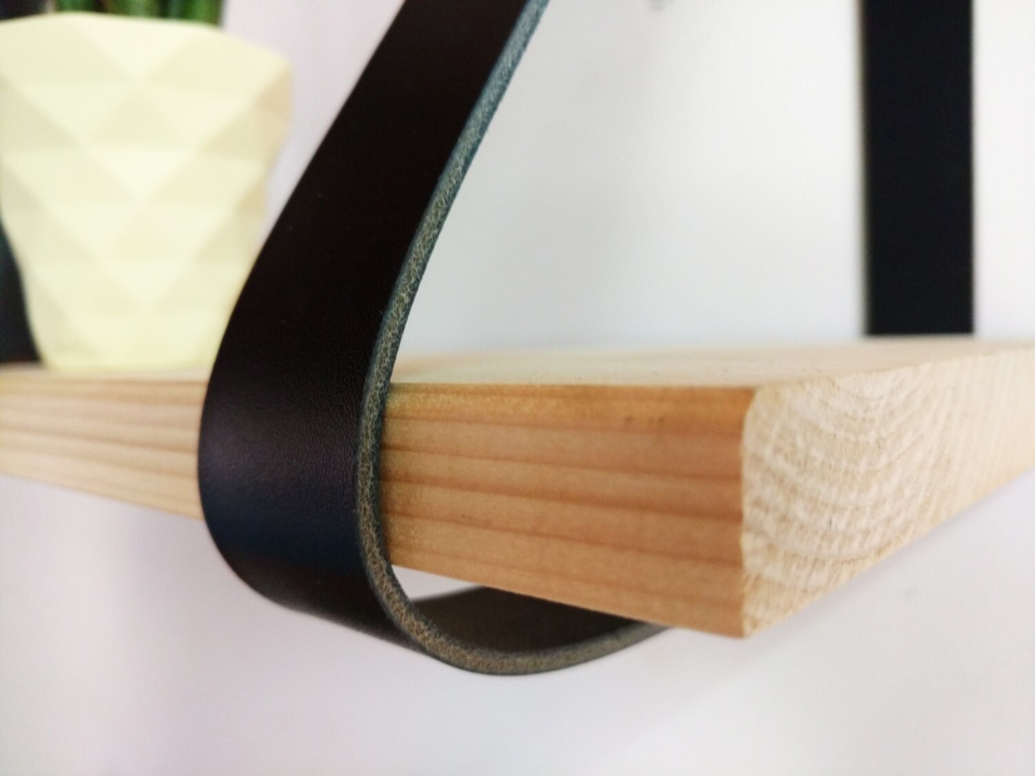 Black Leather Strap Shelf 3mm / 7.5oz Thick Vegetable Tanned Etsy